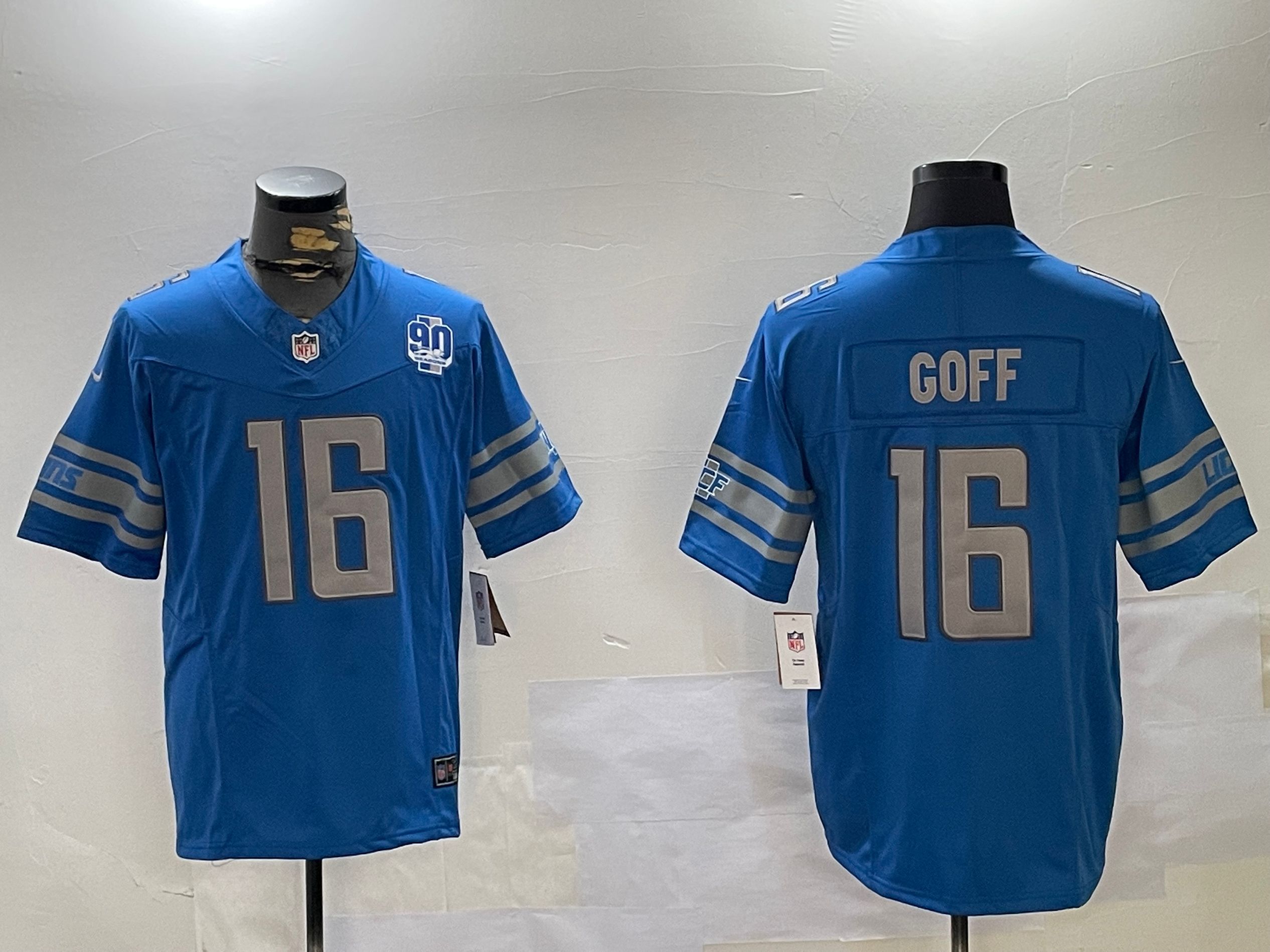 Men Detroit Lions #16 Goff Blue three generations 2024 Nike Limited NFL Jersey style 4->detroit lions->NFL Jersey
